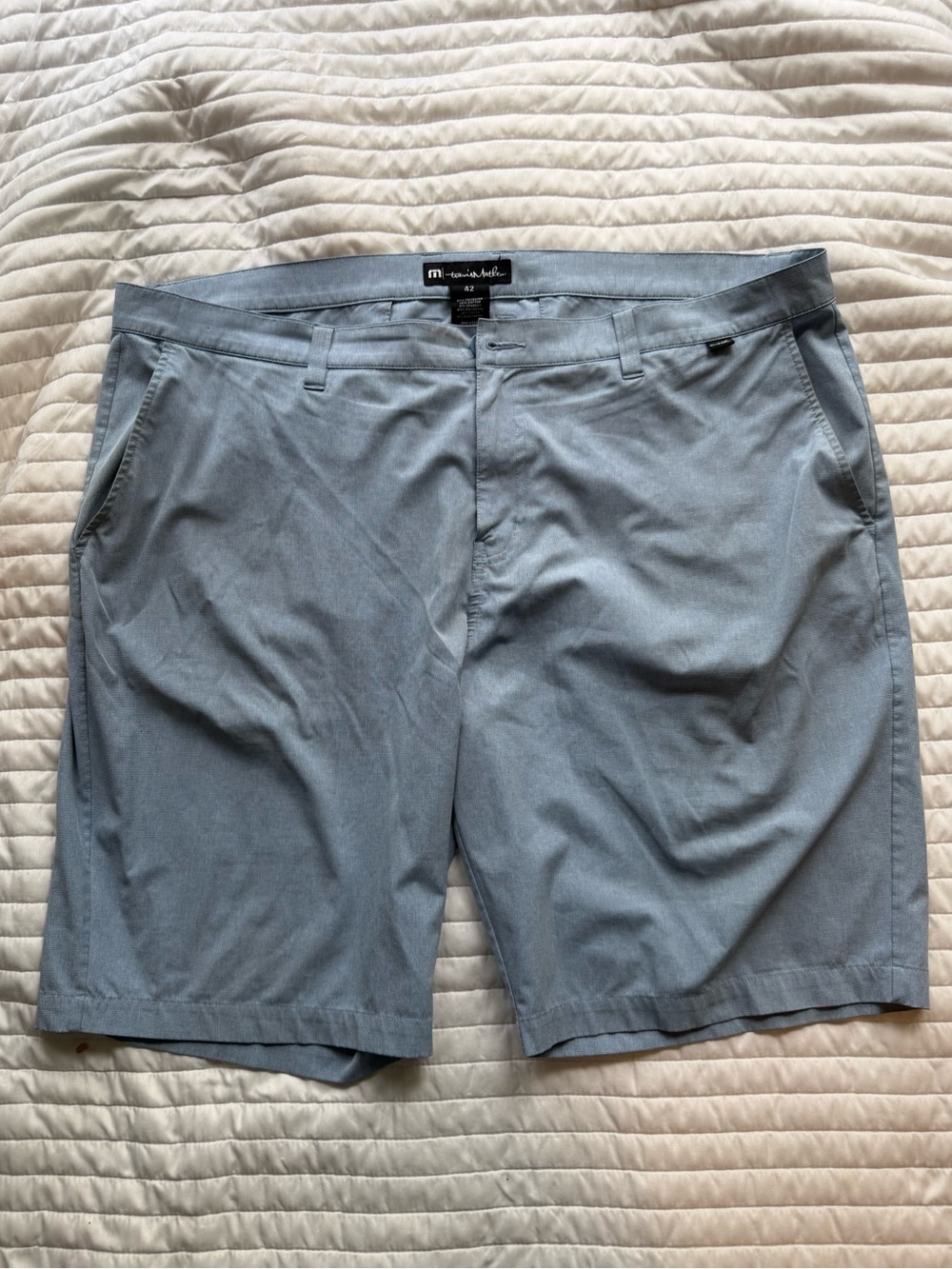 Travis Mathew Sky Blue Flat Front Men's Shorts